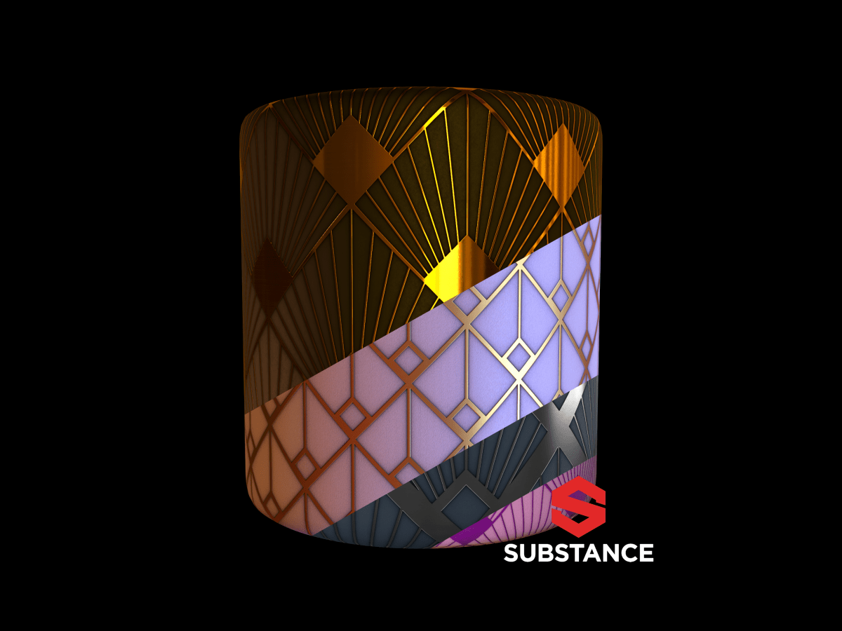 Art Déco Wall PBR Substance&nbsp;Material